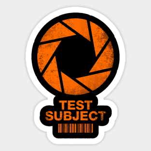 Aperture Science Test Subject -orange- Sticker